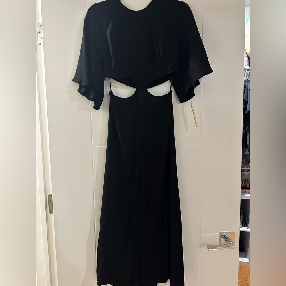 Reformation Benny Cutout Crepe Midi Dress
